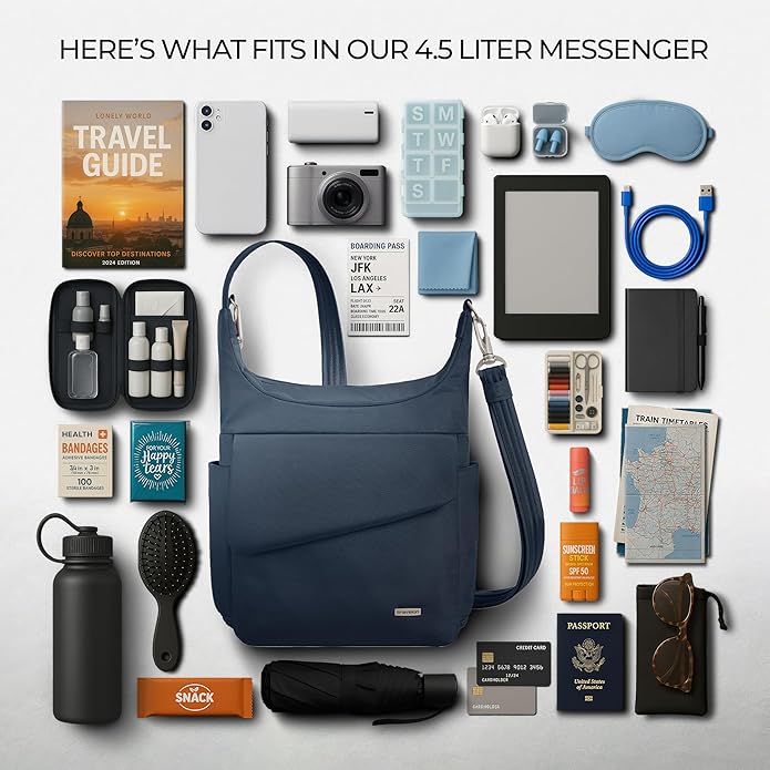 Travelon Anti-Theft Classic Messenger Bag - Image 6