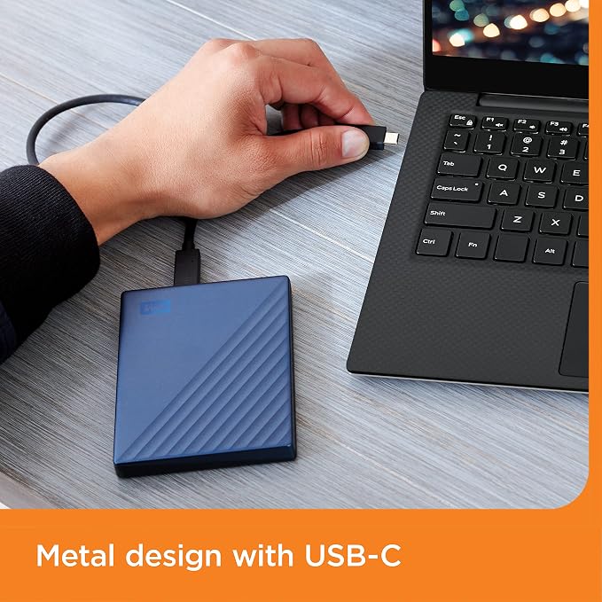 WD 6TB My Passport Ultra Blue, Portable External Hard Drive, Backup Software - Image 2