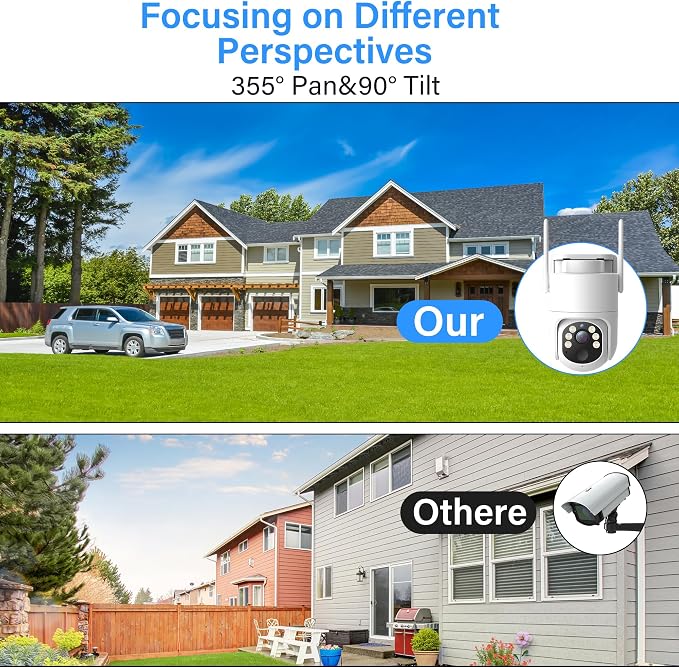 Security Camera Wireless Outdoor: Solar Camera Outdoor/Home/Dome, 360° Live View - Image 3