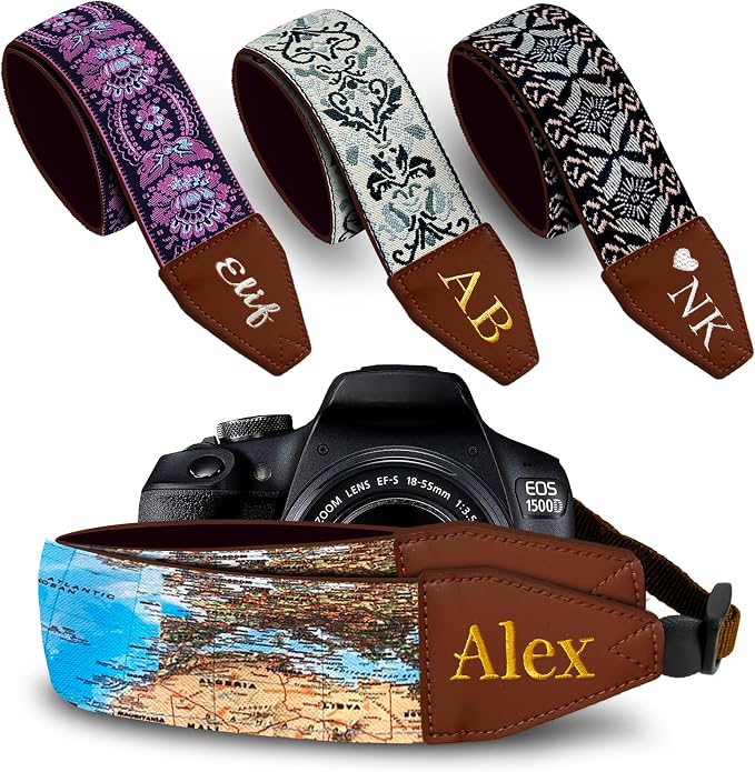 Art Tribute Custom Camera Strap World Map by ArtTribute