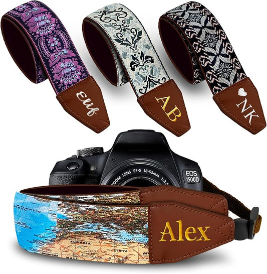 Art Tribute Custom Camera Strap World Map by ArtTribute