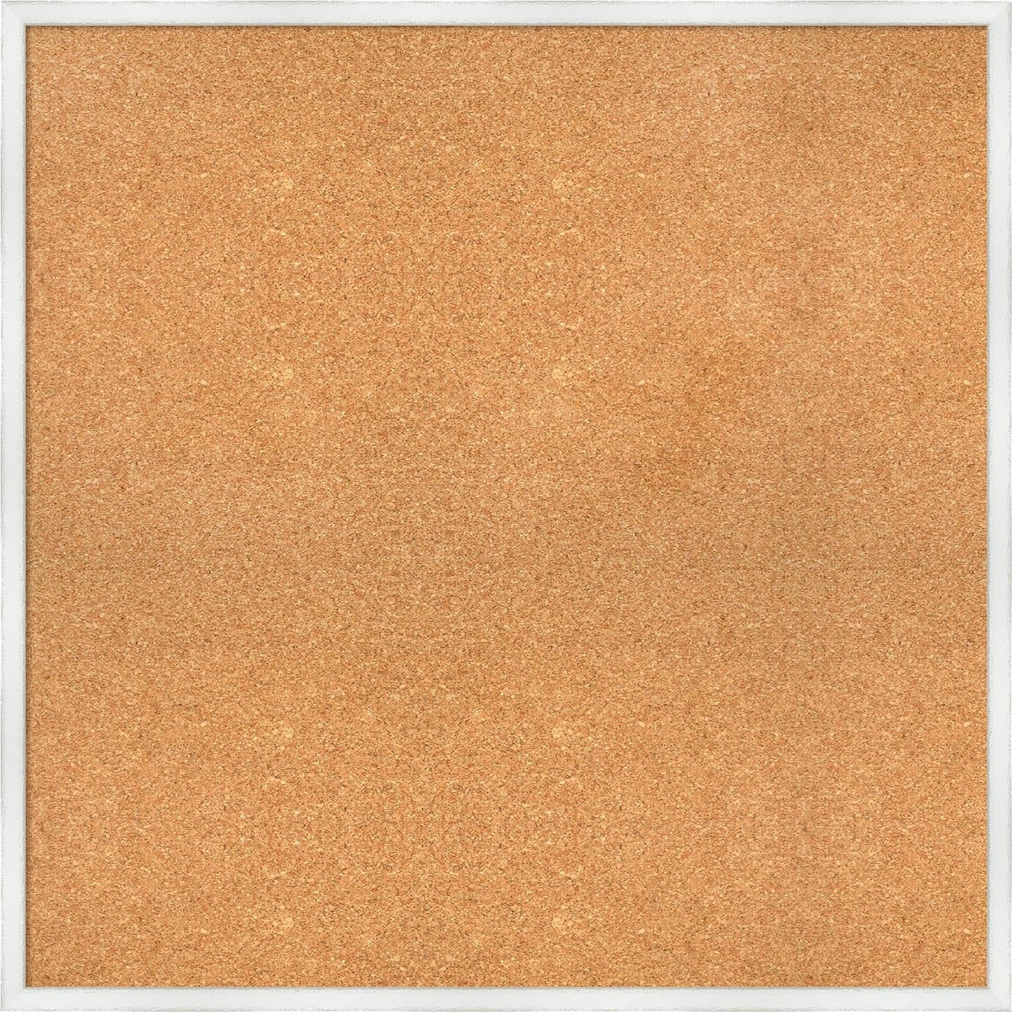Amanti Art Natural Cork Board for Wall, 33x33 Vision Board with White Frame, Large Corkboard Office Decor for Home Organization, Country Rustic Corkboard Pinboard to Display Items for Home