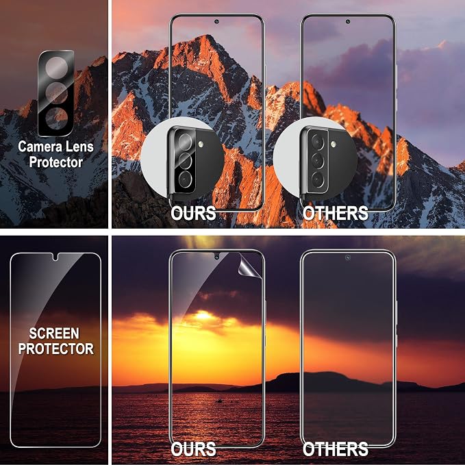 AACL 3-Pack for Samsung Galaxy S22 Screen Protector Hybrid Film, - Image 9