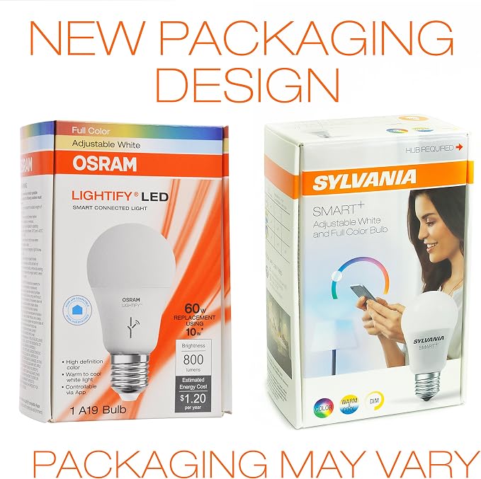Sylvania SMART+ ZigBee Bulb, Color Changing and Dimmable A19 LED Bulb, 60 Watt - Image 7