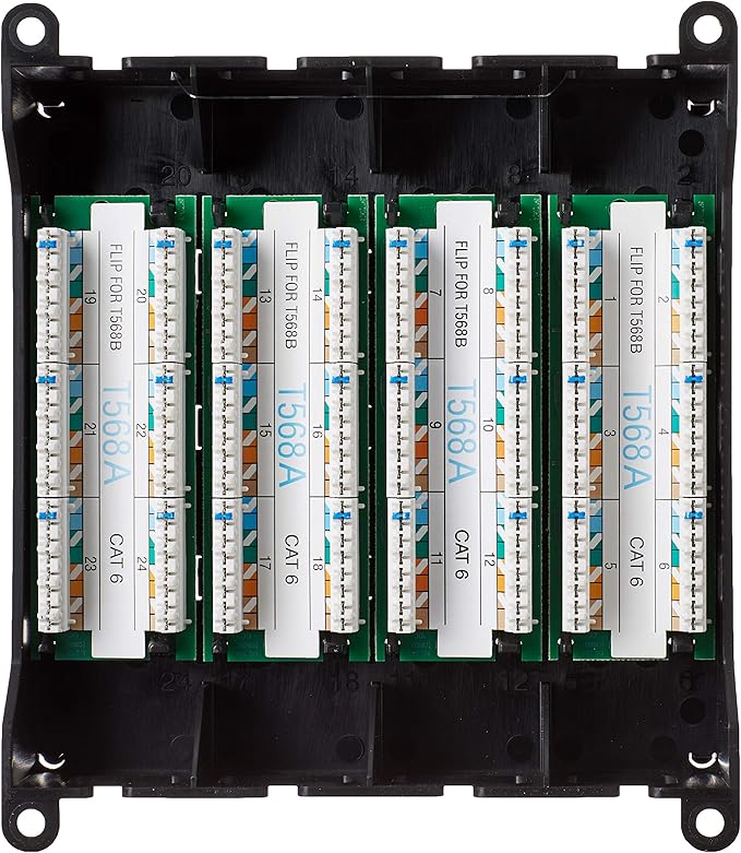 Leviton Twist and Mount Patch Panel, CAT 6 24 Port - Image 2