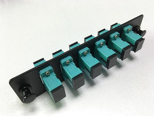 RiteAV LGX Footprint Fiber Optic Cable SC Adapter Patch Panel 6 Ports Loaded by RiteAV