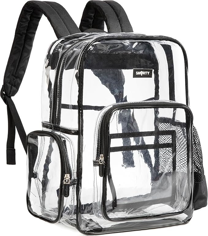 J.CARP Clear Bag Heavy Duty Backpack Durable Transparent See Through Bag by JCARP
