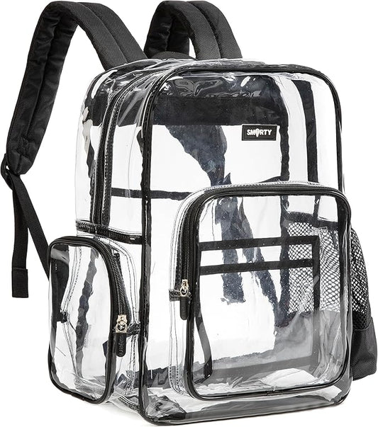J.CARP Clear Bag Heavy Duty Backpack Durable Transparent See Through Bag by JCARP