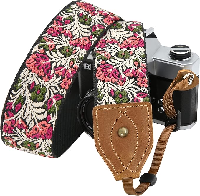 Padwa Lifestyle 2" Wide Classic Crazy Horse Art Cowhide Head Cotton Camera by PadwaLifestyleCameraStrap