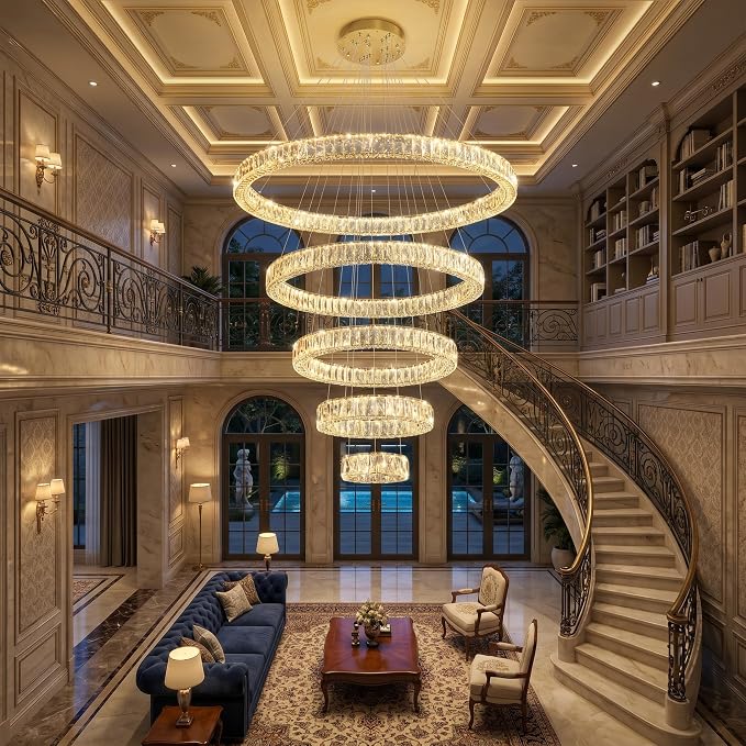HAIXIANG 5-Rings Modern Chandelier - Image 8