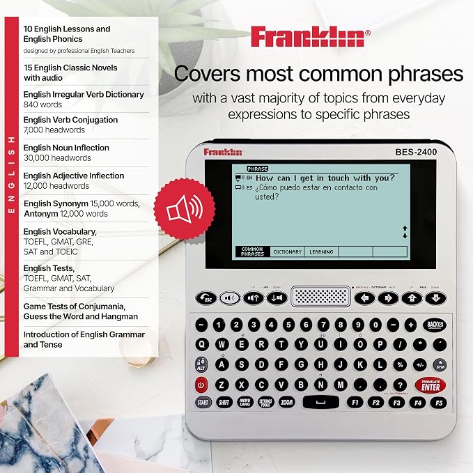 Franklin BES-2400 Talking Bilingual Dictionary English - Image 4