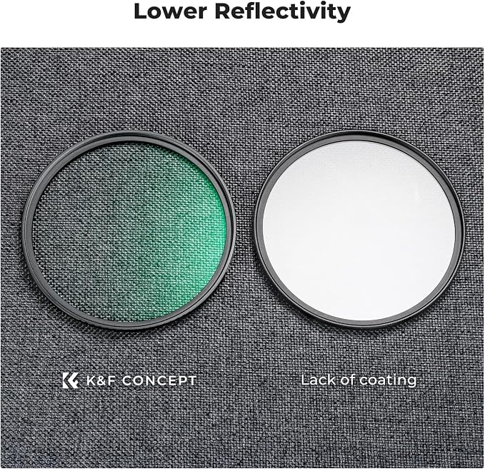 K&F CONCEPT 67mm Black Diffusion 1/4 & 1/8 Filters Kit Mist Cinematic Effect - Image 6