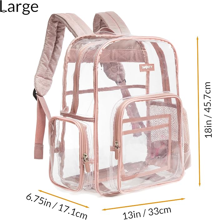 J.CARP Clear Bag Heavy Duty Backpack Durable Transparent See Through Bag - Image 2