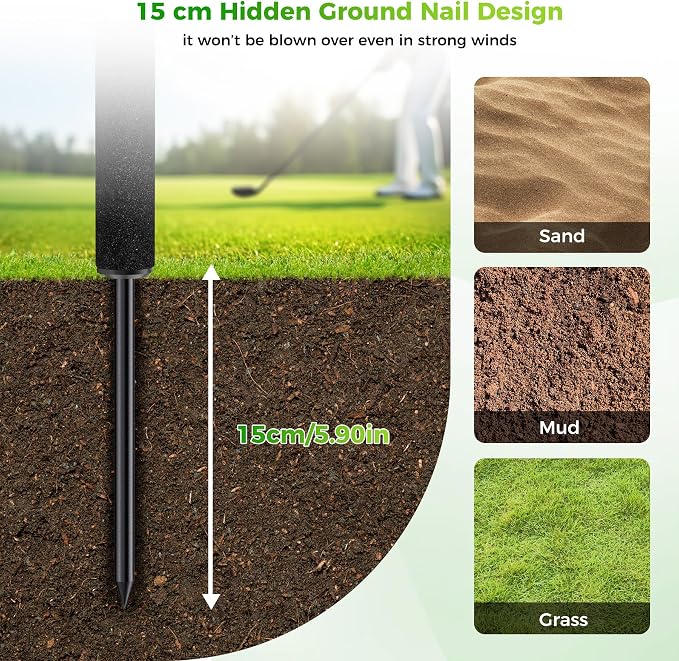 Ground Golf Selfie Stick to Record Swing, Magnetic Phone Spike Stake Mount - Image 6