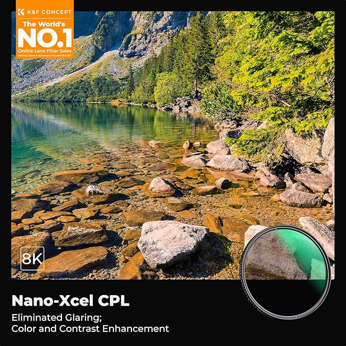 K&F CONCEPT 52mm Circular Polarizers Filter Polarizing Filter 28 Multi-Layer - Image 2