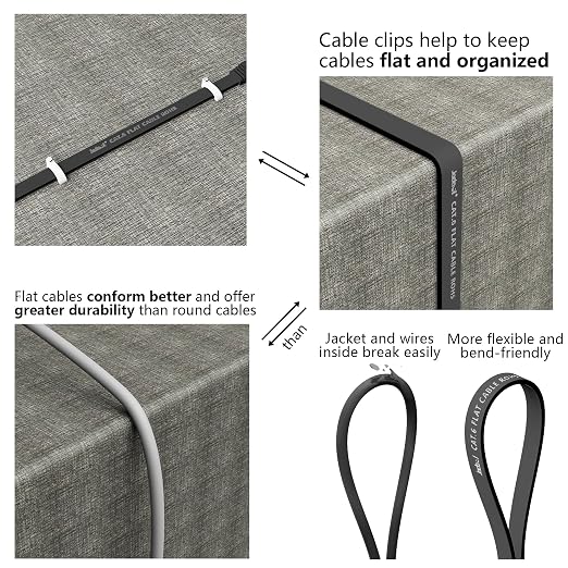 Jadaol Cat 6 Ethernet Cable 5ft 10-Pack, 10Gbps Support Cat8 Cat7 Network - Image 5