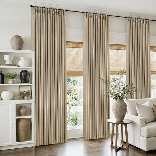 Memory Trained Pinch Pleated 126 Inch Extra Long Curtains by Twodrapes