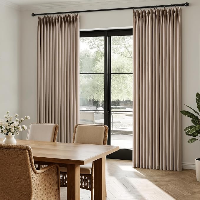 Memory Trained Pinch Pleated Curtains 92 Inches Long, Viral Linen Pinch Pleat - Image 8