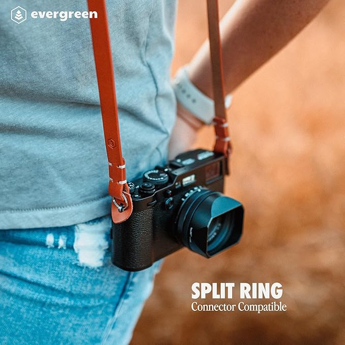 Evergreen Leather Camera Strap – Split Ring - Image 4
