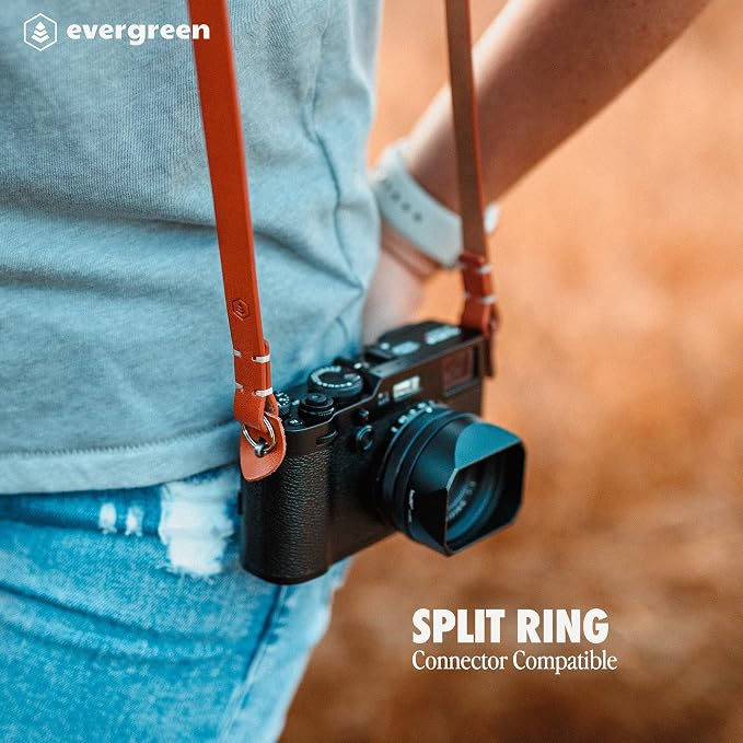 Evergreen Leather Camera Strap – Split Ring - Image 4