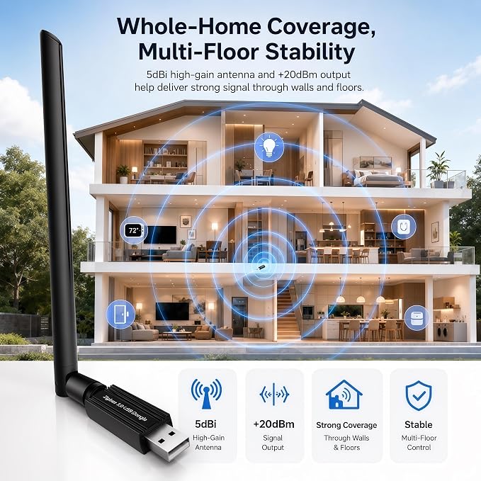 Zigbee 3.0 USB Dongle MG24, Zigbee Coordinator & Gateway | Compatible - Image 4