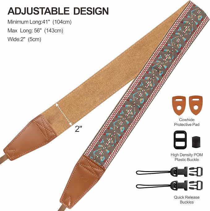 Padwa Lifestyle Matte Gold Camera Strap - Image 6