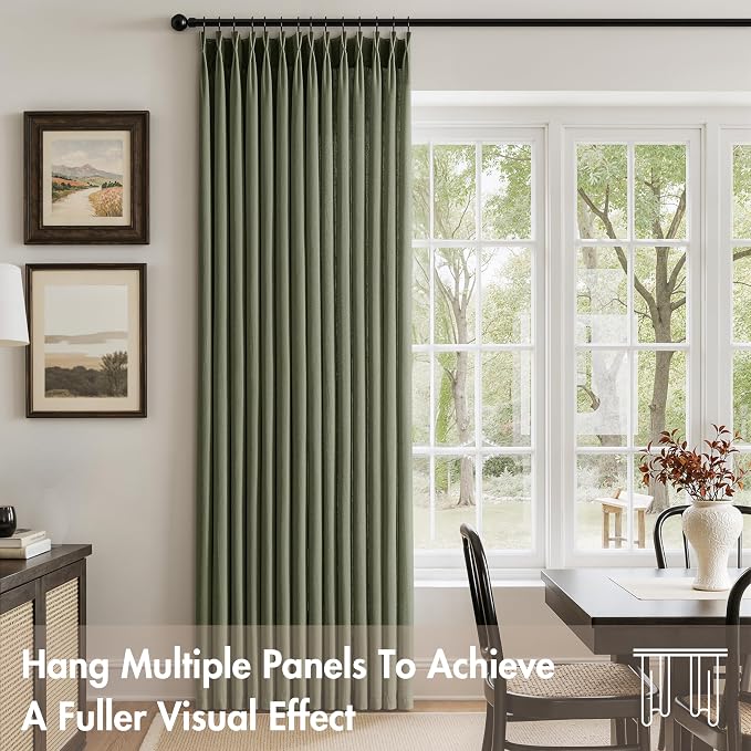 Memory Trained Pinch Pleated Curtains 96 Inches Long, Linen Pinch Pleat Sheer - Image 4