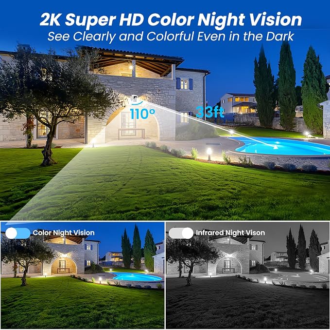 2K Security Cameras Wireless Outdoor, Free Cloud Storage, Integrated Spotlight - Image 5