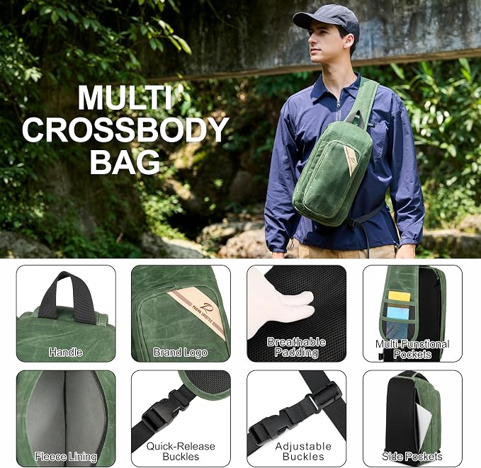 Padwa Lifestyle Green Crossbody Camera Bag - Image 6