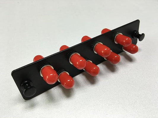 RiteAV LGX Footprint Fiber Optic Cable ST Adapter Patch Panel 8 Ports Loaded by RiteAV
