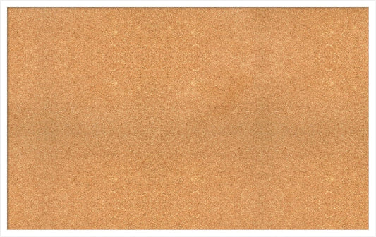 Amanti Art Natural Cork Board for Wall, 27x43 Vision Board with White Frame, Oversize Corkboard Office Decor for Home Organization, Modern Corkboard Pinboard to Display Items for Home Organization in