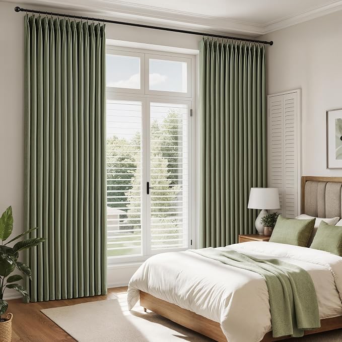 Memory Trained Pinch Pleated Curtains 96 Inches Long, Linen Pinch Pleat Sheer - Image 8