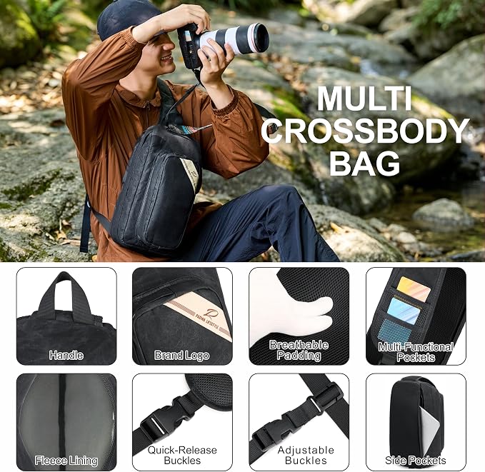 Padwa Lifestyle Black Crossbody Camera Bag - Image 6