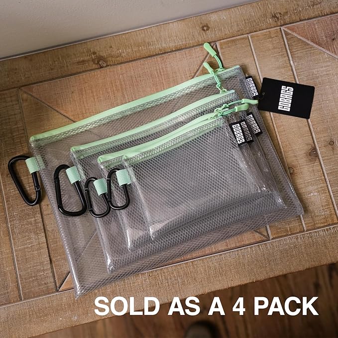 GOBAGS Air Production Multi‑Size Clear Zipper Pouch – Cable Organizer & Travel - Image 7