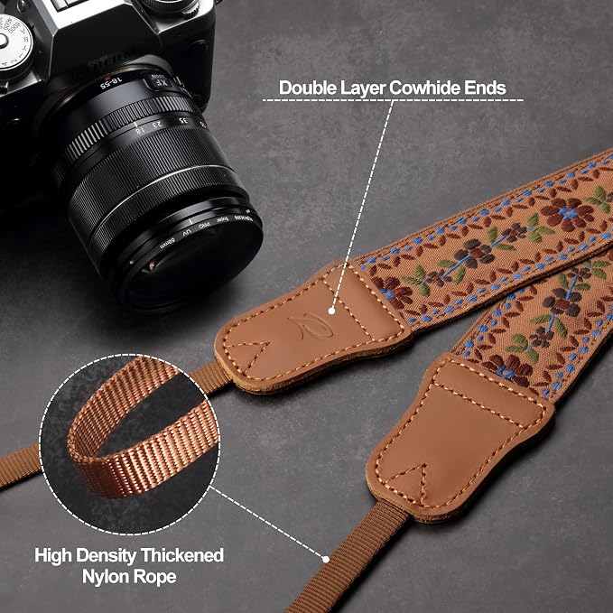 Padwa Lifestyle Embroidered Floral Camera Strap - Image 5