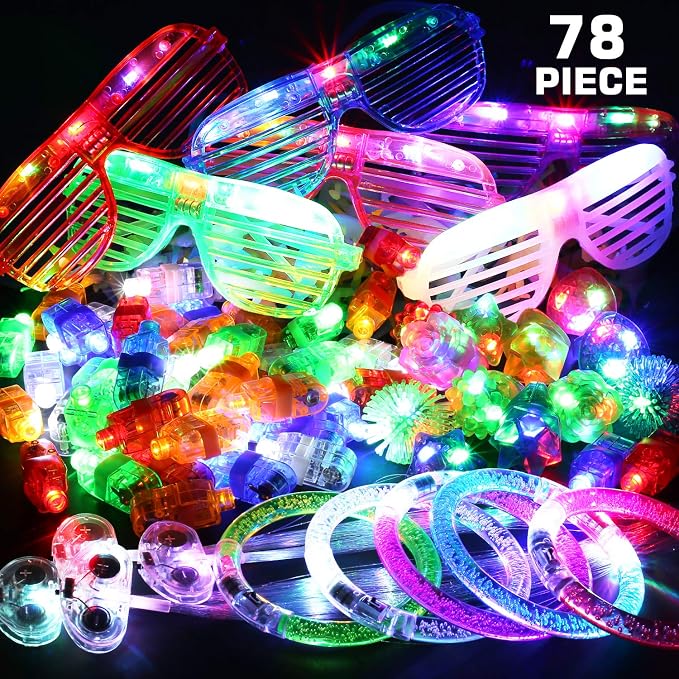 78PCs LED Light Up Toy Party Favors/Supplies Bulk Glow In The Dark - Image 6
