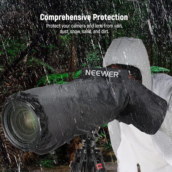 NEEWER Camera Rain Cover, Large Size Durable Nylon Raincoat Compatible - Image 7