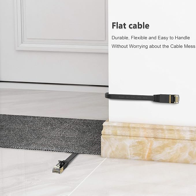 Cat 7 Ethernet Cable 50 ft High Speed 10Gbps 600MHz, Shielded Ethernet Cord - Image 4
