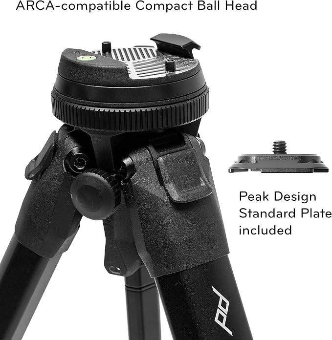 Peak Design Travel Tripod, Carbon Fiber, Compact Design, Quick Setup and - Image 5