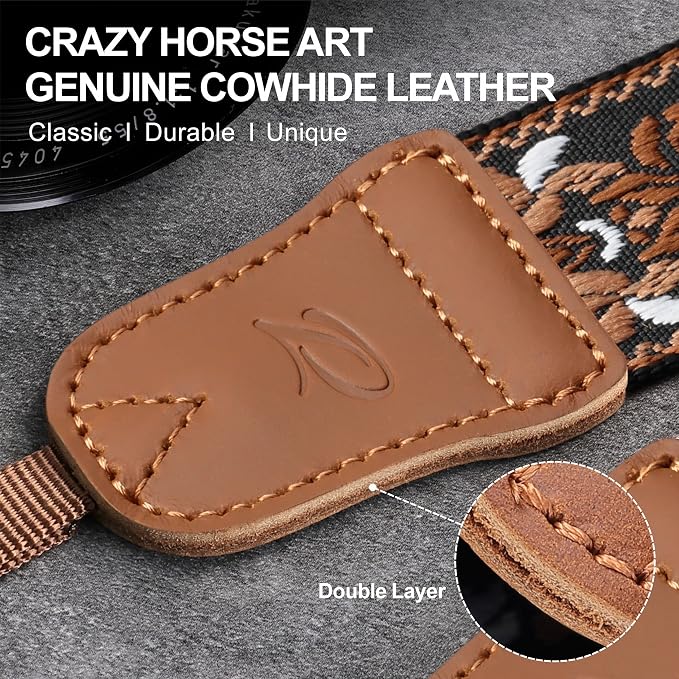 Padwa Lifestyle Brown Floral Camera Strap - Image 4