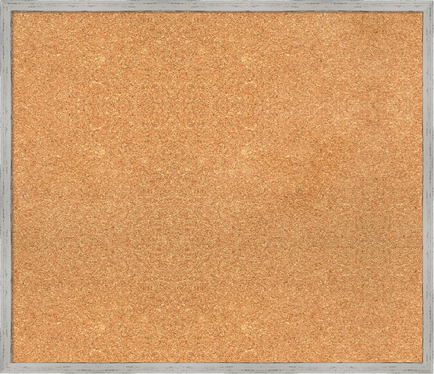 Amanti Art Natural Cork Board for Wall, 25x29 Vision Board with White Frame, Large Corkboard Office Decor for Home Organization, Cottage Corkboard Pinboard to Display Items for Home Organization in