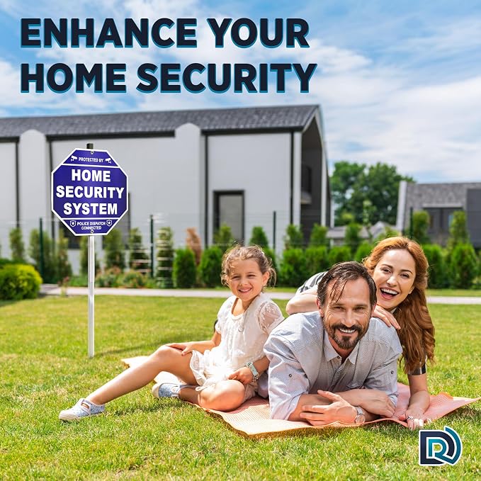 Protected By Home Security System Sign, 10 Inch Octagon Shape Reflective .040 - Image 6