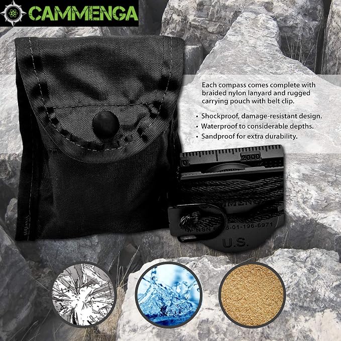 Cammenga Official US Military Tritium Lensatic Compass, Accurate Waterproof - Image 2