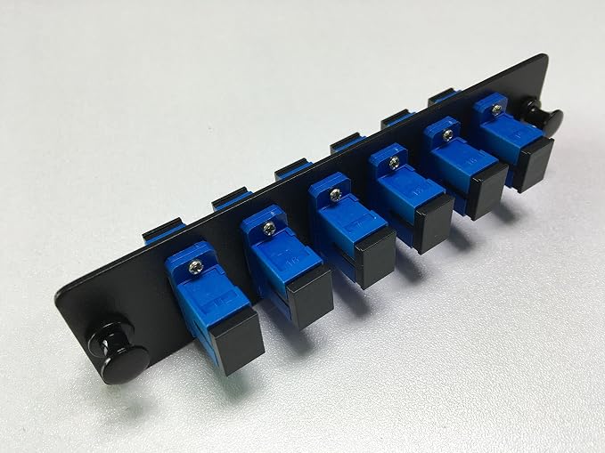 RiteAV LGX Footprint Fiber Optic Cable SC Adapter Patch Panel 6 Ports Loaded by RiteAV