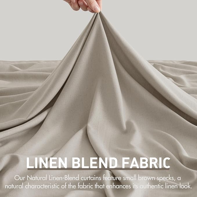 Memory Trained Pinch Pleated Curtains 108 Inches Long, Viral Linen Pinch Pleat - Image 6