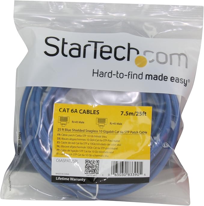 StarTech 25ft CAT6a Ethernet Cable - Image 3