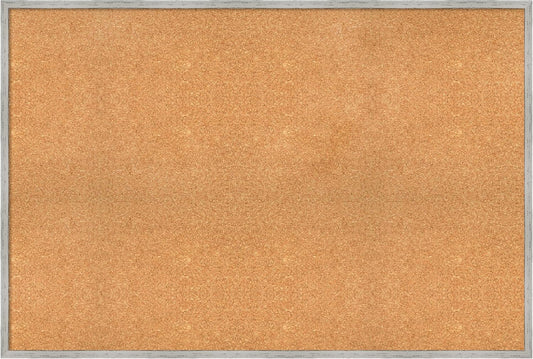 Amanti Art Natural Cork Board for Wall, 33x49 Vision Board with White Frame, Oversize Corkboard Office Decor for Home Organization, Cottage Corkboard Pinboard to Display Items for Home Organization