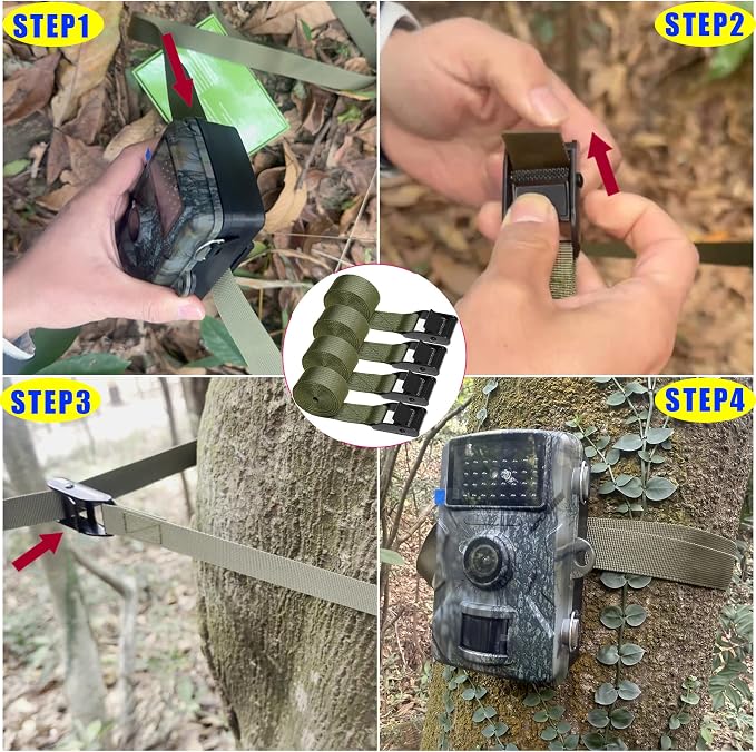 Heavy Duty Trail & Game Camera Mount Straps Belts Hunting Camera Tree Mounting - Image 4