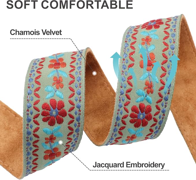 Padwa Lifestyle Embroidered Floral Camera Strap - Image 4