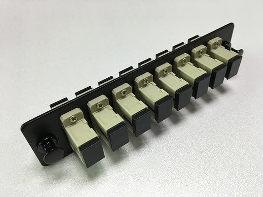 RiteAV LGX Footprint Fiber Optic Cable SC Adapter Patch Panel 8 Ports Loaded by RiteAV